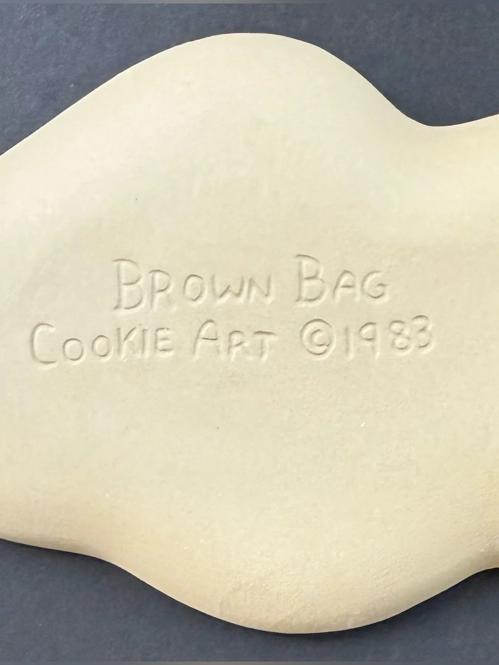 Santa Cookie Mold Brown Bag 1983